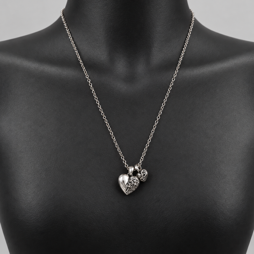 【SL196】Double Heart Bloom Necklace