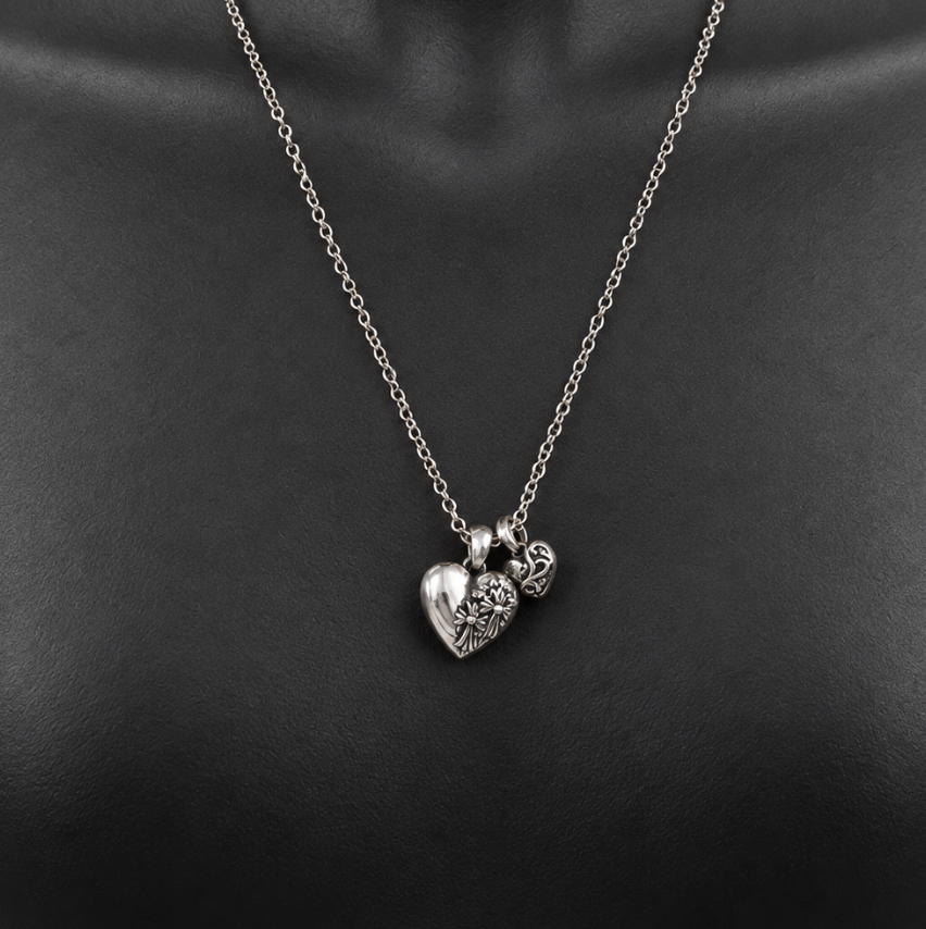 【SL196】Double Heart Bloom Necklace