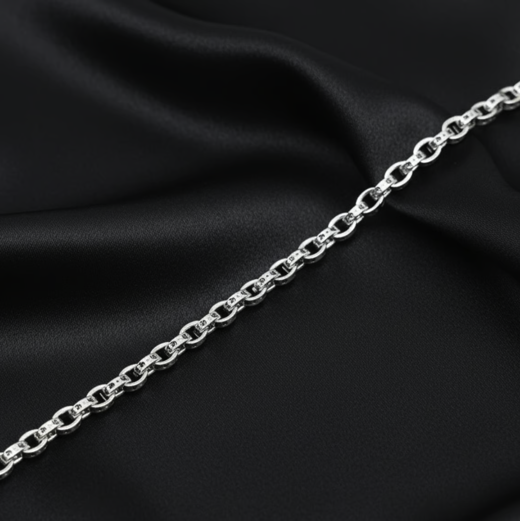 SL67】Paper Chain Bracelet – &Silver SL67】Paper Chain Bracelet – &Silver