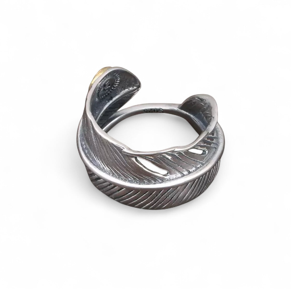 【SL34】Feather Crest Silver Ring