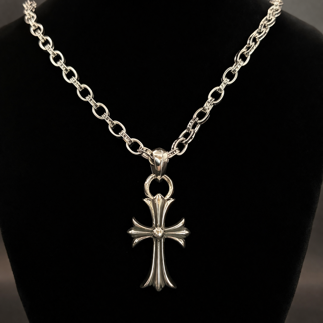 【SL39】Paperchain Cross Necklace