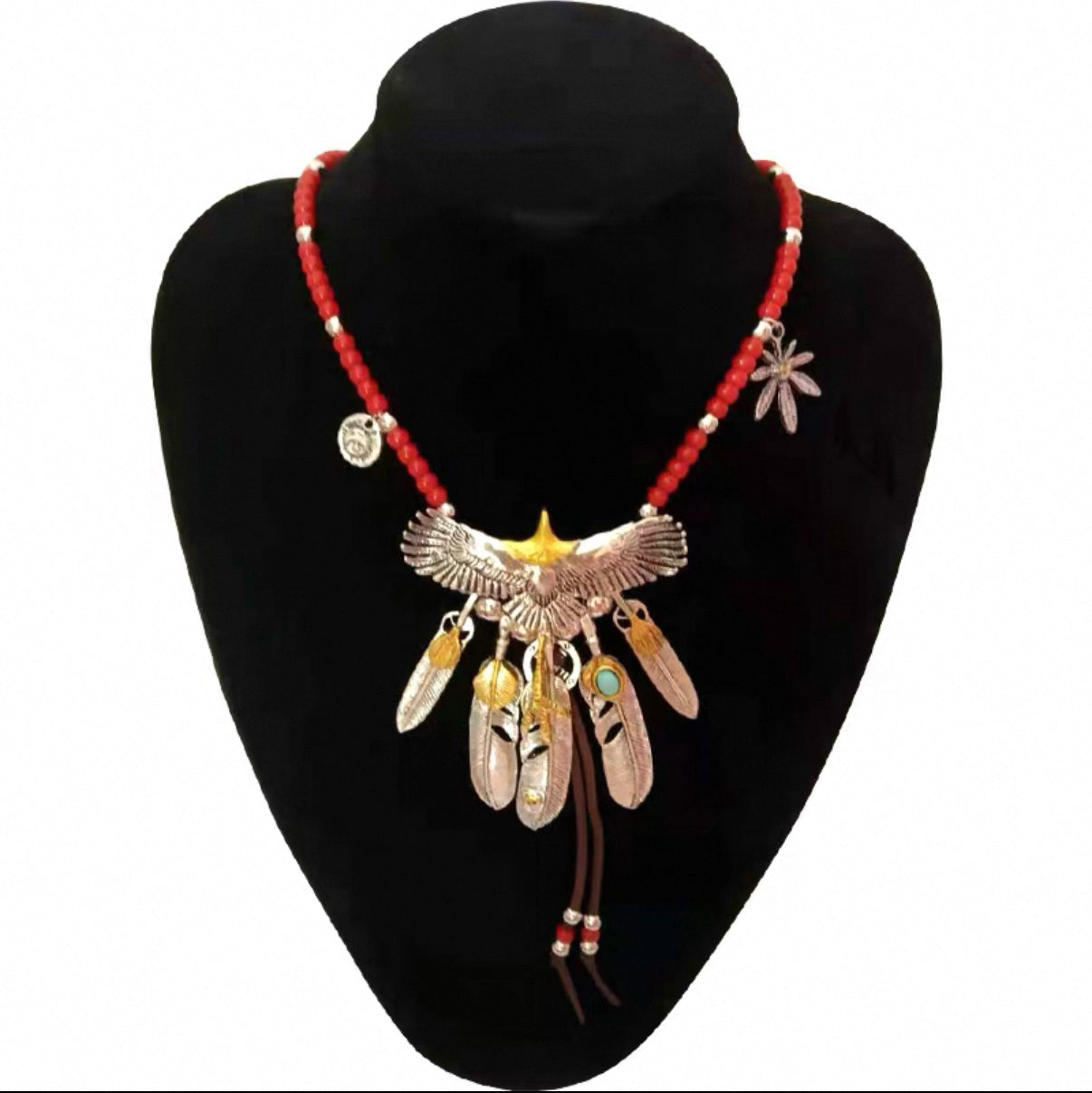 【SL22】Eagle + 3 Feather + 2 Feather + Red Ball Rope