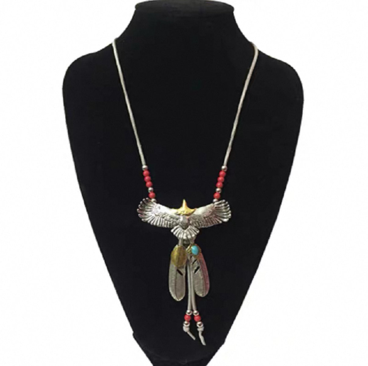 【SL26】Eagle + 2 Feather + Red Ball White Rope