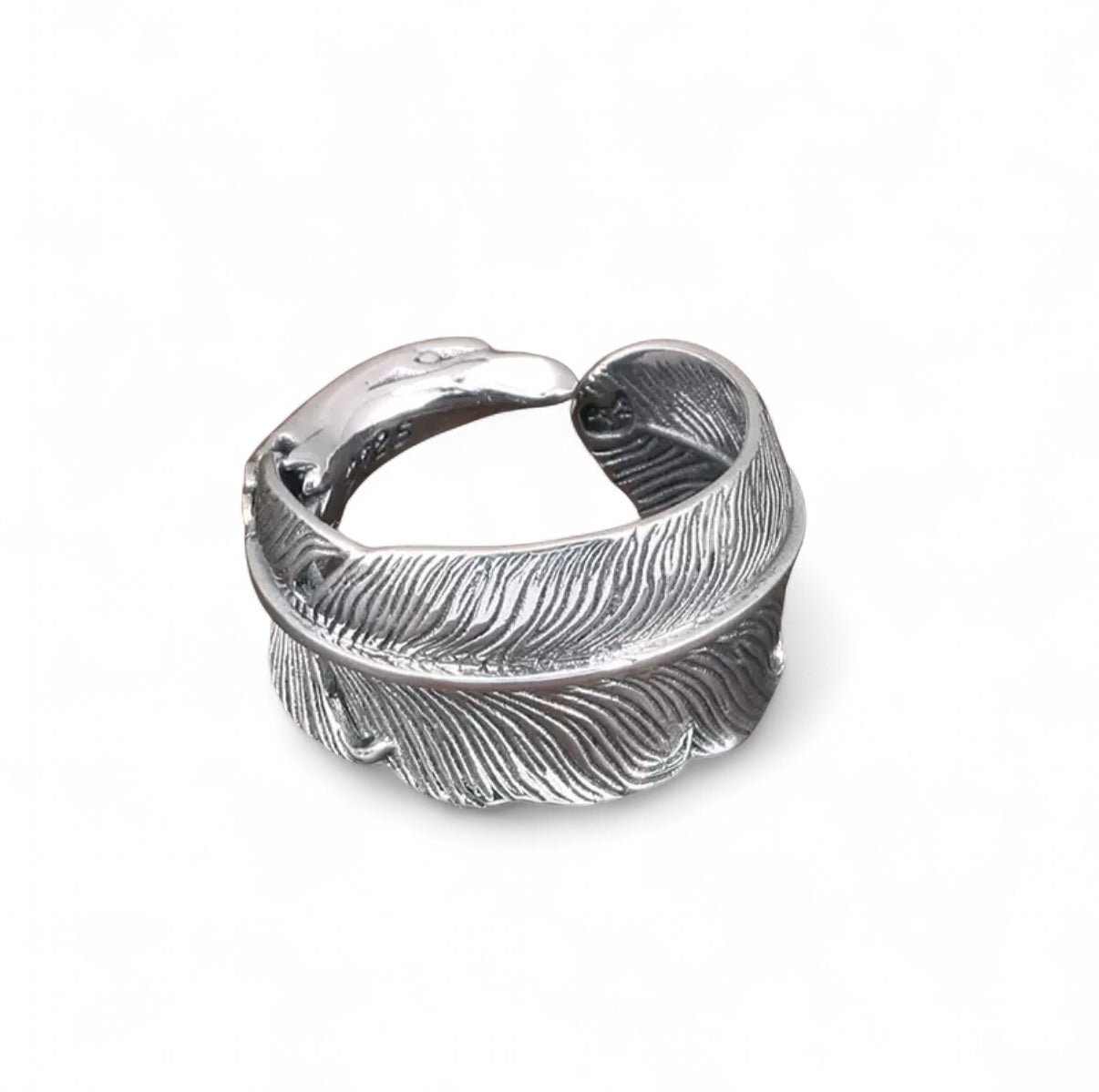 【SL29】Silver Feather Wrap Ring