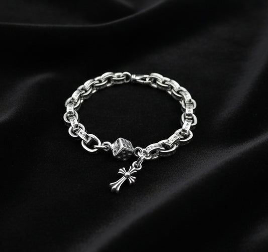 【SL82】Cross And Dice Bracelet
