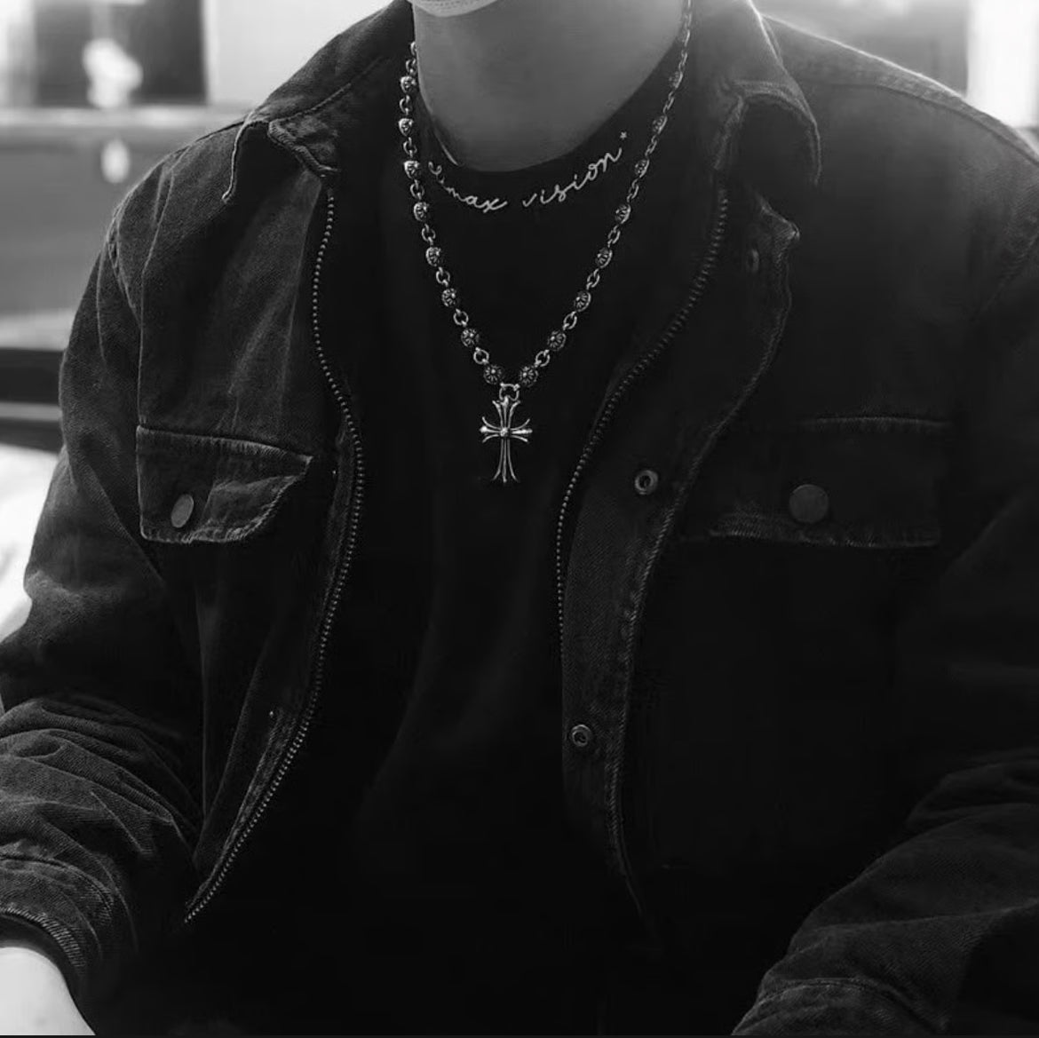 SL49】Cross Creed Necklace – &Silver