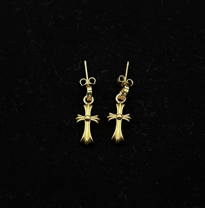 【SL90】Tiny Gold Cross Pierce