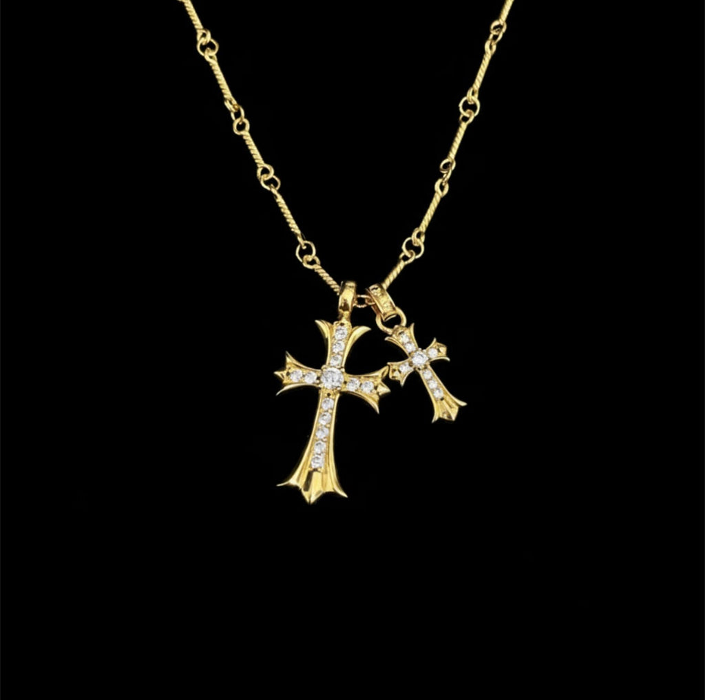 【SL59】Cross Necklace 22k