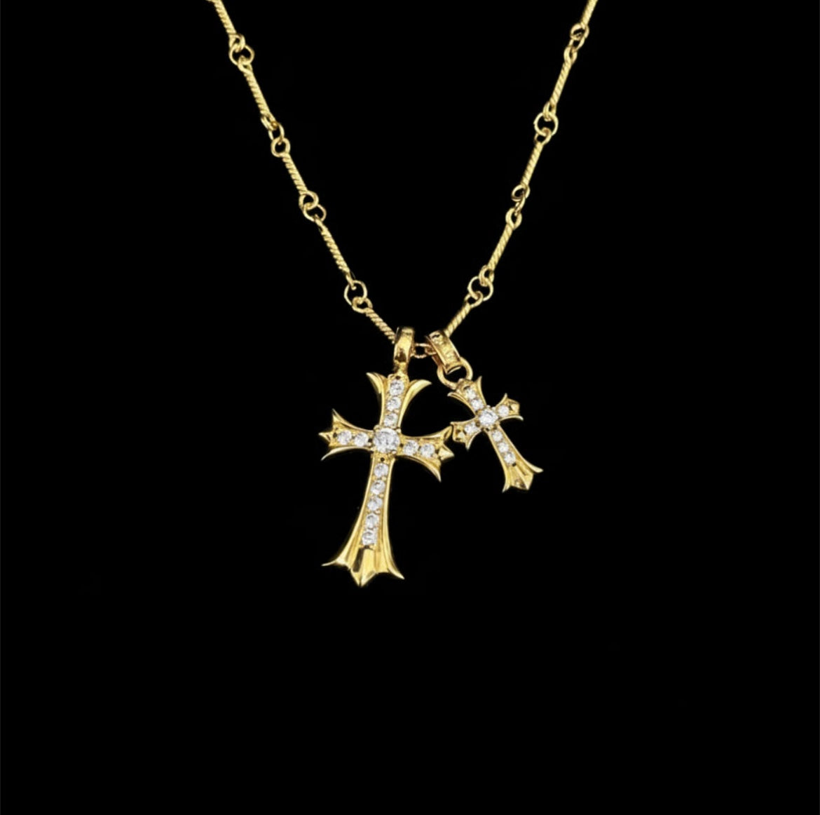【SL59】Cross Necklace 22k
