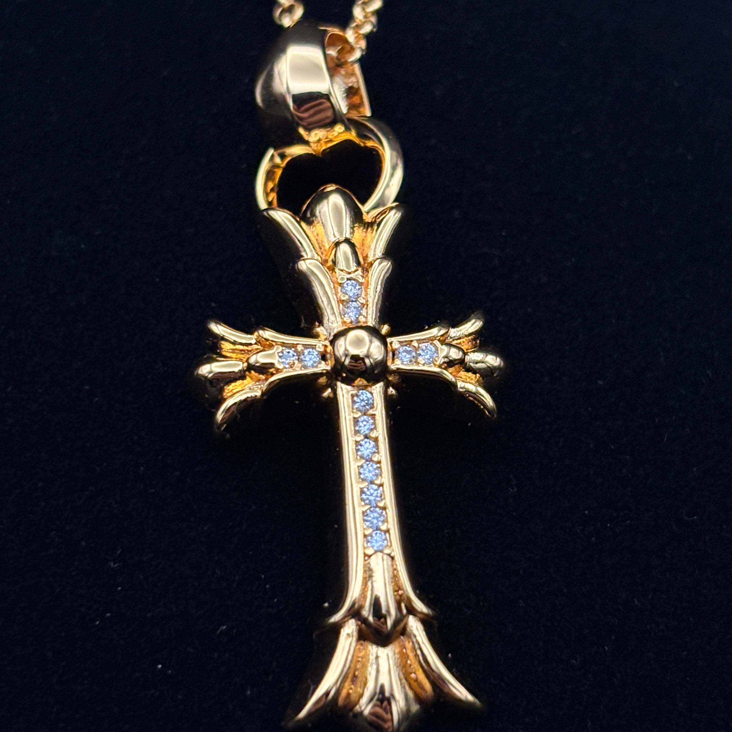 【SL170】Refined Flare drilled Necklace Gold
