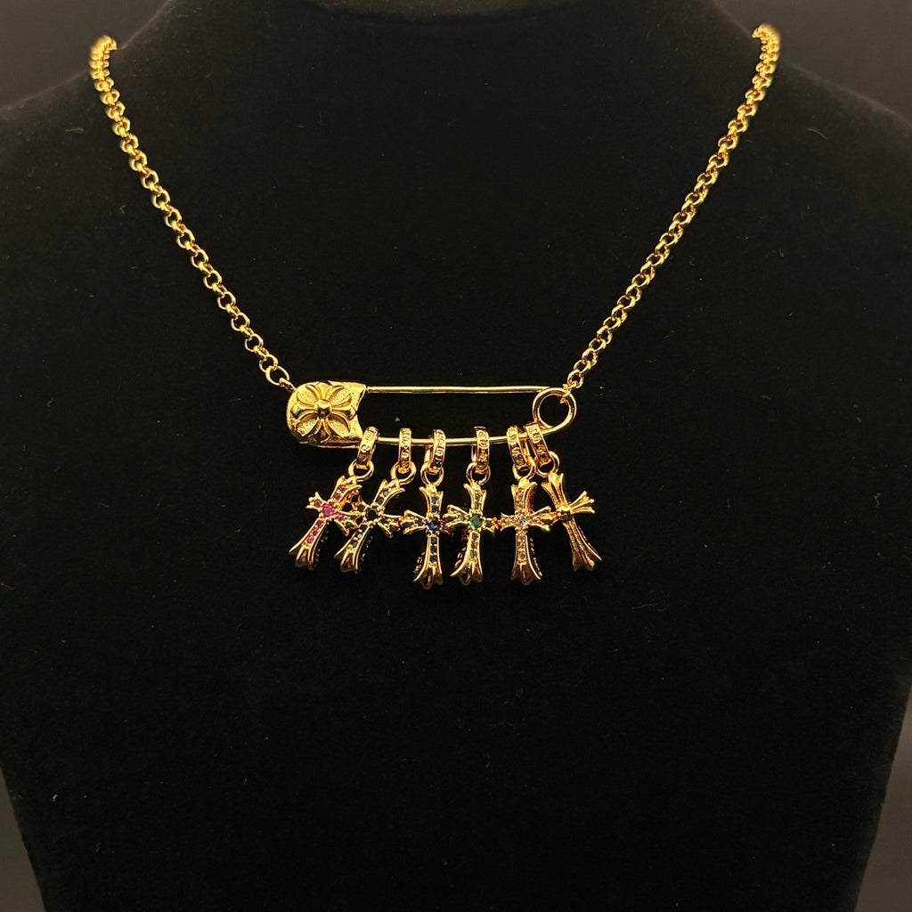 【SL171】Baby Cross Necklace Gold