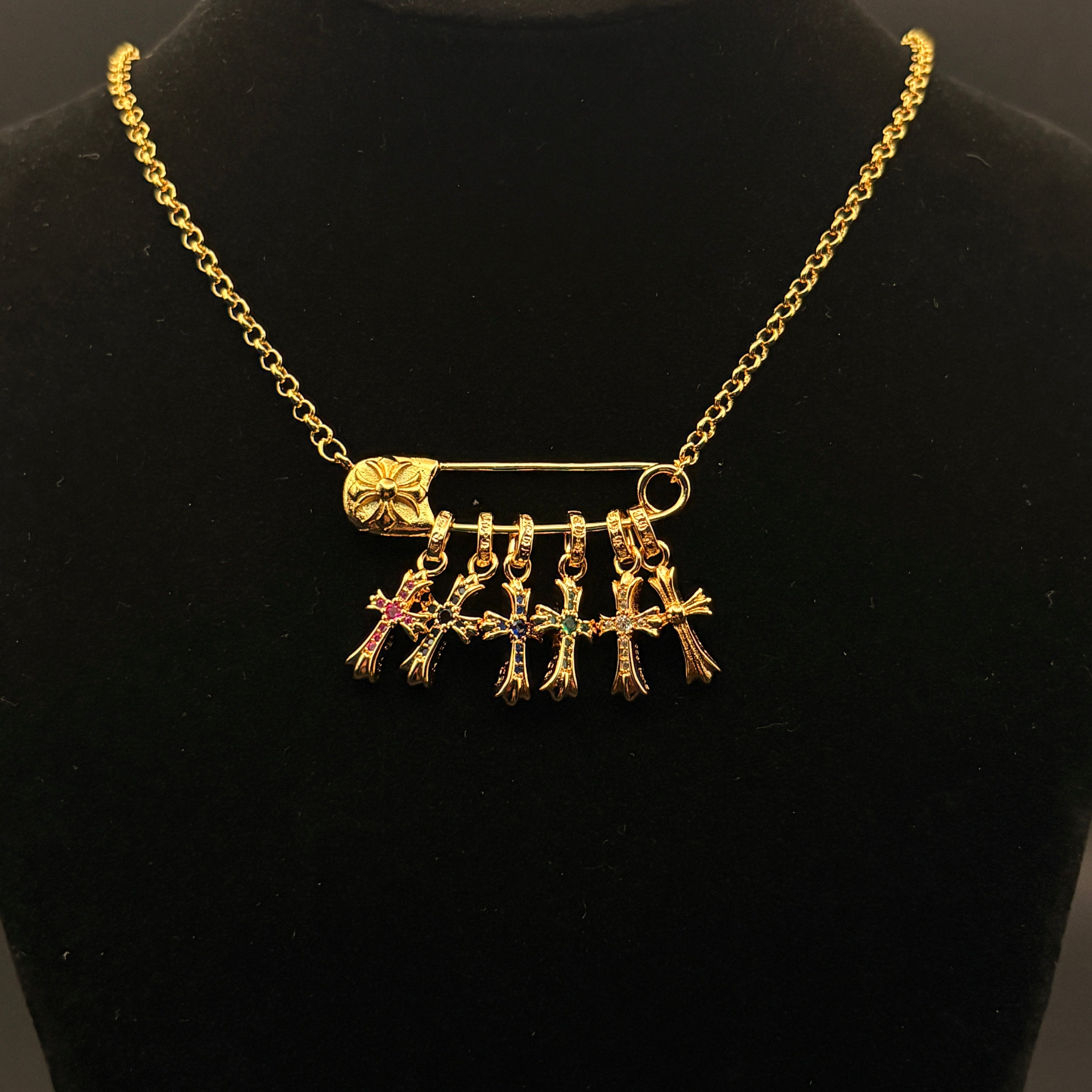 【SL171】Baby Cross Necklace Gold